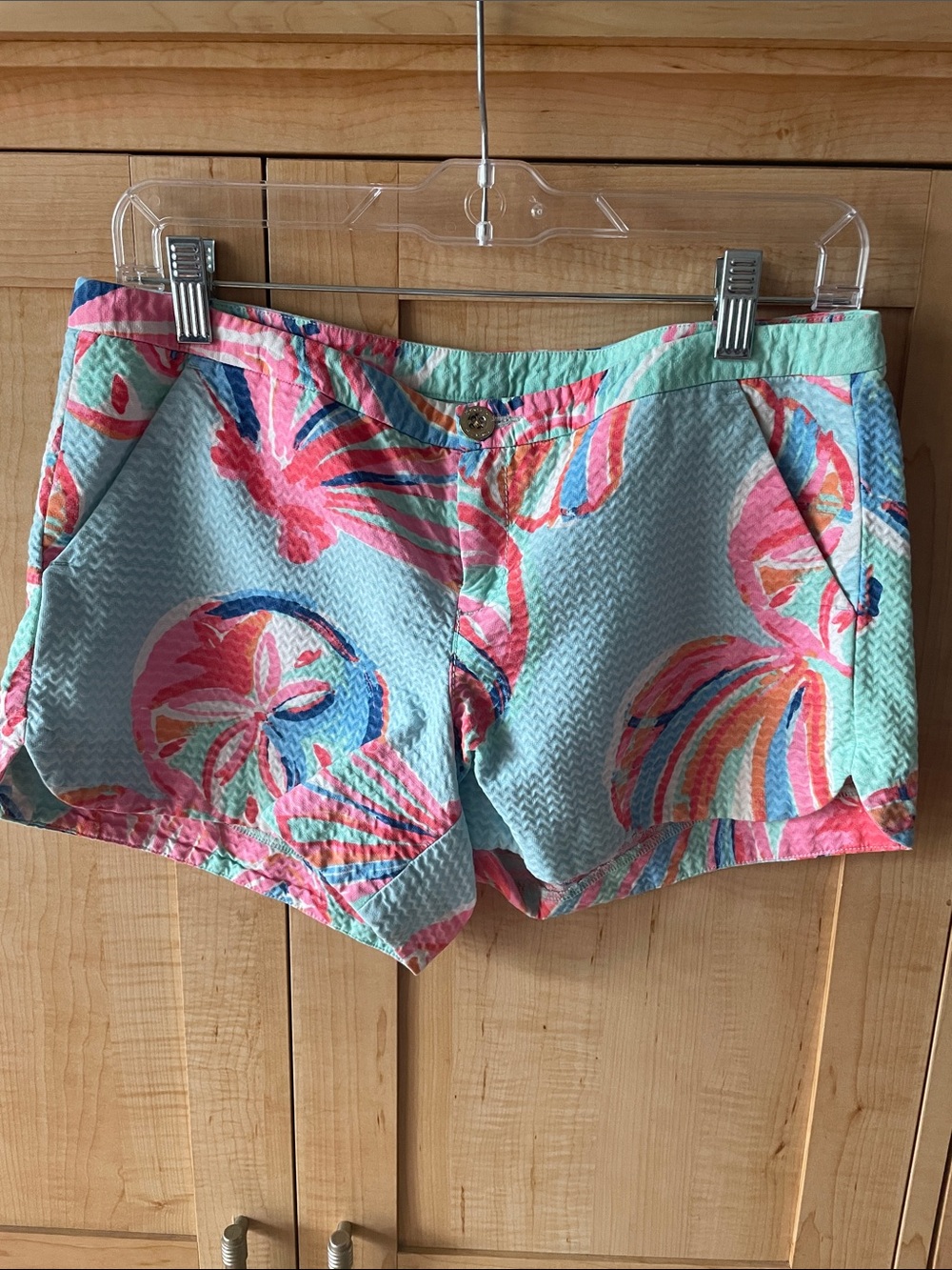 Lilly Pulitzer Mint Green Tropical Palm Print Shorts